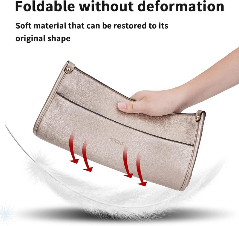 HKCLUF Crossbody Bags for Women Trendy Vegan Leather Hobo Handbags With 2PCS Adjustable Guitar Strap Shoulder Bucket Bags - Image 4
